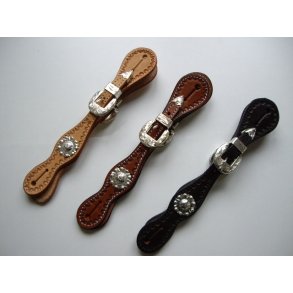 spore remme X - med sølv spænde & Concho