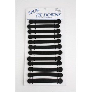 spur-tie-down i sort gummi. pr par