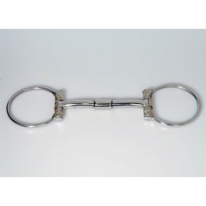 B. Allen D-Ring Snaffle Bit - St. Steel with silver - Show - 5 '' or 5,5 ''