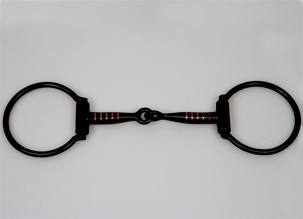 D - Ring Snaffle Bit - Sweet Iron - Copper Inlay