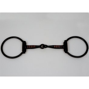 D - Ring Snaffle Bit - Sweet Iron - Copper Inlay