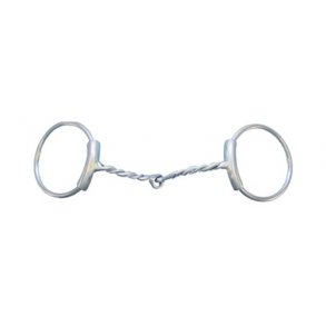 FG SS Brushed Ring Snaffle - Sleeves - Twisted - #257338