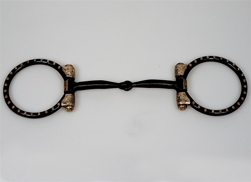 Show D Ring Snaffle II - German Silver Dots