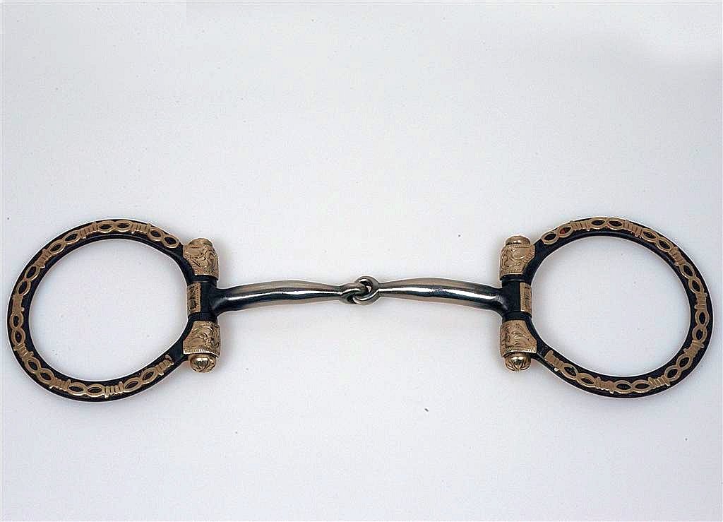 Show D Ring Snaffle III - German Silver Barbwire
