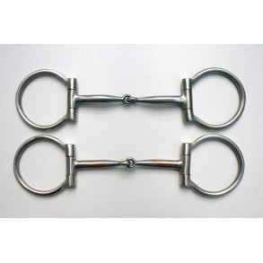 SS Brushed D-Ring Snaffle - Copper Inlay