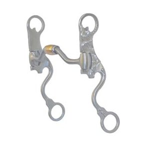 SS Brushed Short Futurity Hinged Port Show Bit - #257618