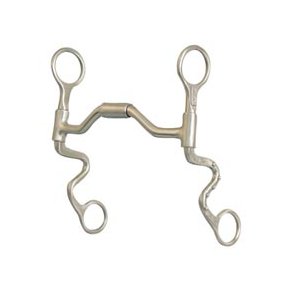 SS Brushed Short Low Port Hinged Futurity Bit - #257317