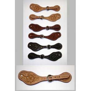 Spore remme XVII - Flower Tooled - US Leather
