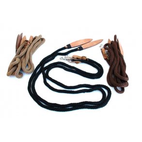 Poly Rope Split Reins med læder Popper 3/4