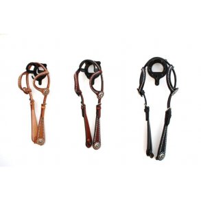 EE Tack Hovedtøj med dobbelt øre- Nitter og Concho