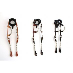 EE Tack - Hovedtøj - Silver Roller Pipe's - Dobbelt øre