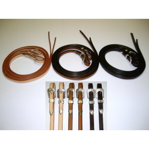 Show Tøjle - 5/8 '' - US Leder - med sølv spønder