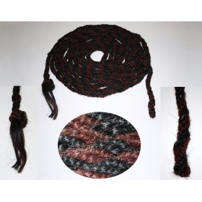 Horse Hair Mecate - 22ft. Lang - Brun/sort