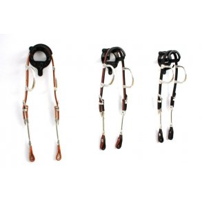 EE Tack Hovedtøj - Show - Silver Side Pipe's - Dobbeltøre i sølv