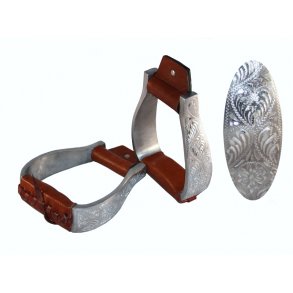 Alu stigbøjle med gravering og pudset