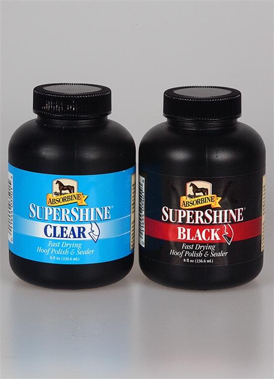 SuperShine Hoof Polish - Black oder Clear - 237ml